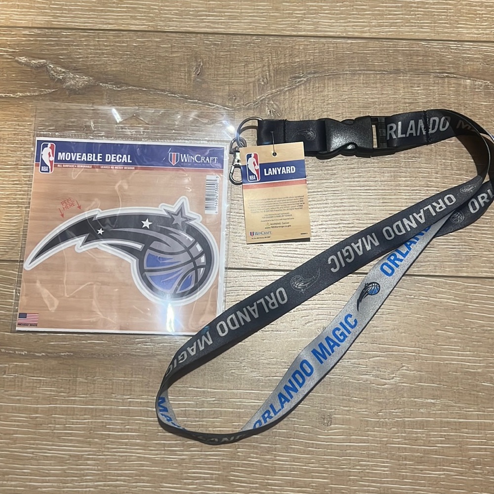 NWT Orlando Magic Decal and Lanyard